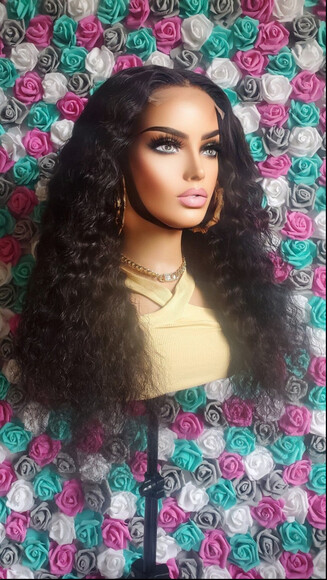 100% custom made hair hair deep wave wig
